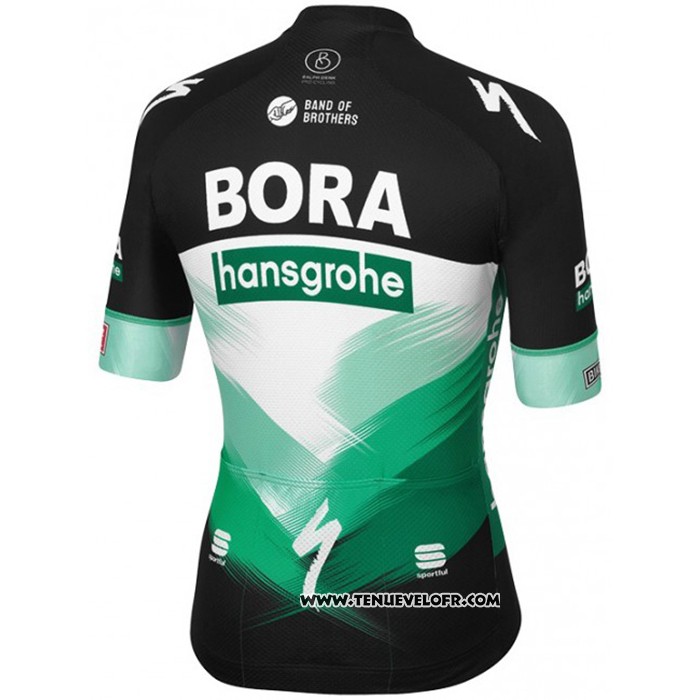 2020 Maillot Ciclismo Bora-hansgrone Noir Vert Manches Courtes et Cuissard